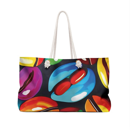 Colorful Coffee Bean Weekender Bag | Travel Tote, Coffee Lover Duffle | Moms Gifts