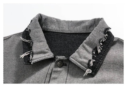 Lapel Denim Jacket For Men And Women
