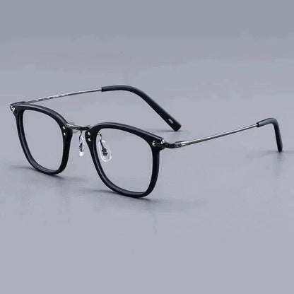 Pure Titanium Vintage Rectangle Crystal Transparent Myopia Glasses Reading  Unisex Spectacle Frame Designer Eyeglasses GMS806 Eyewear