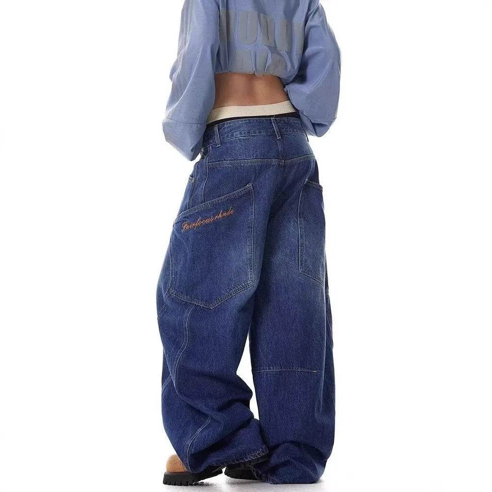 Design Large Pocket Machete Baggy Jeans Pant For Men And Women