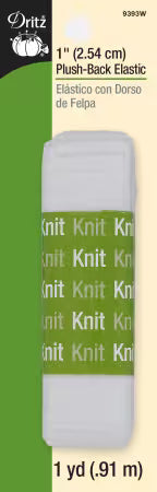 Dritz White Plush Back Elastic 1in x 1yd