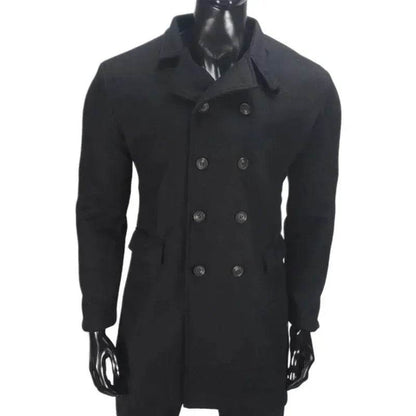 Warm Autumn Winter  Lapel Casual long  Business Coat for Men
