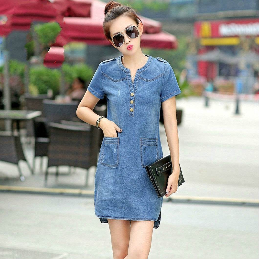 Casual  Denim Fashion Mini Jeans dress