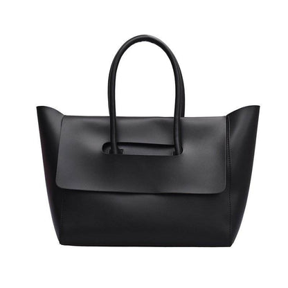 Fashion Leather Shoulder Bag Large Capacity Handbags Simple Retro Tote Bags