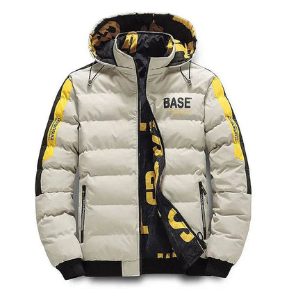 Men’s Winter Puffer Jacket – Thick Cotton-Padded Hooded Coat