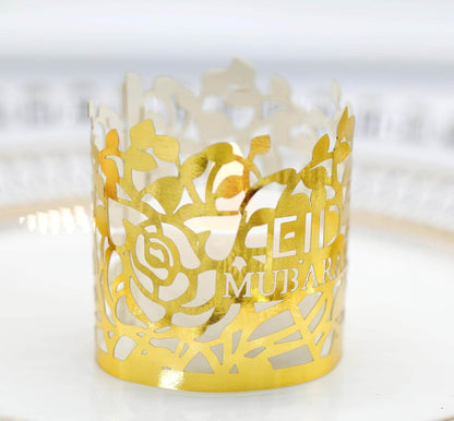 MOQ200 Ramadan Electronic Candle Lampshade Laser Cutout