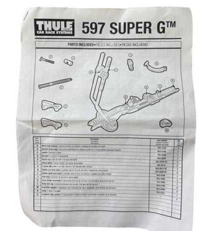 Thule 597 Super G Premium Upright Rooftop Bike Carrier