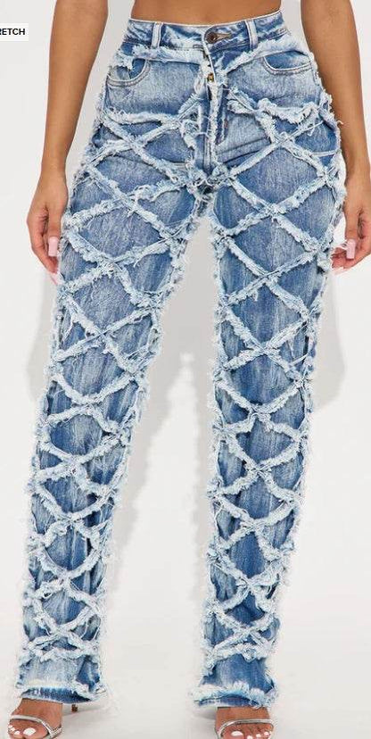Jeans for Women – Straight Leg Medium Wash Denim