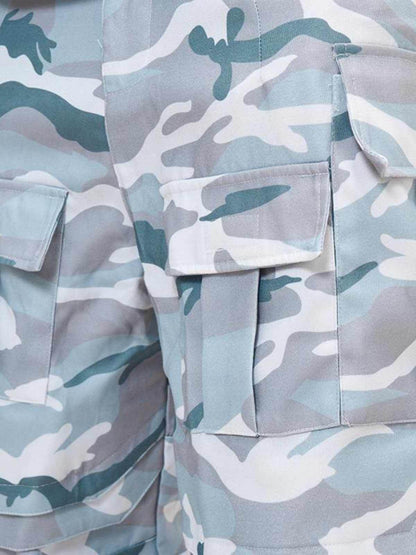 Multi-Pocket Workwear Military Camouflage Casual Wide Leg Paratrooper Cargo Pants Men