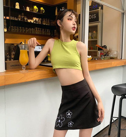 Summer Halter neck tank Tops and Skirt Outfit set