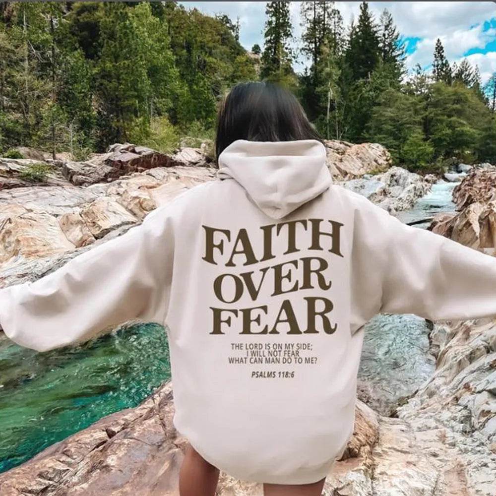 Nouveau sweat à capuche unisexe Faith Fear imprimé