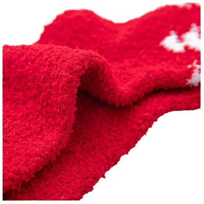 Winter Christmas Stockings Women's Thickened Bow Long Tube Fleece-lined