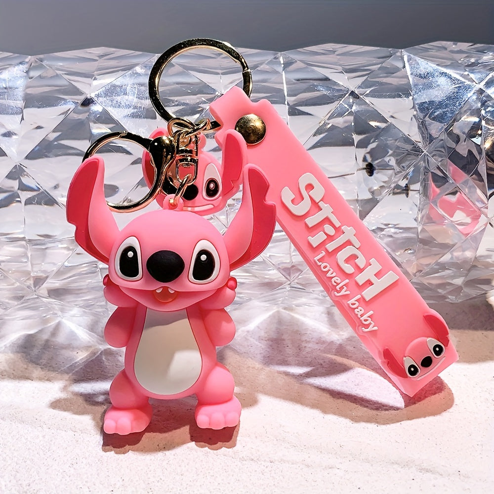 Disney Lilo & Stitch Accessories Keychain - 3 Adorable Styles with Durable Keyring & Car Charm - Perfect Gift Idea - Collectible Item - Ladies Keychains - Halloween Themed - UME Brand