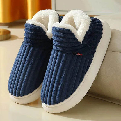 Pantoufles en coton, style identique pour hommes et femmes, hiver