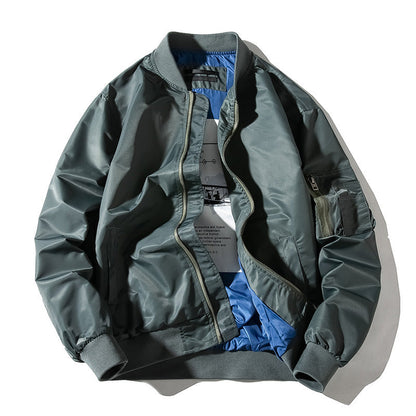 Men's Solid Pilot Bomber Jacket