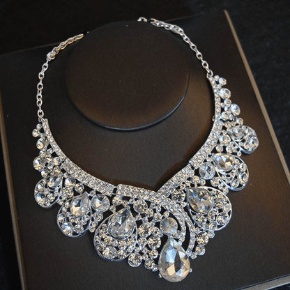 Bridal flower three piece hair Crown accessories