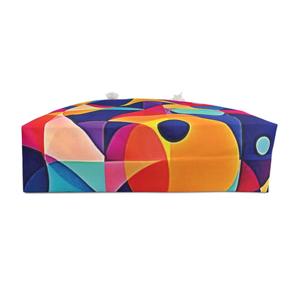 Colorful Geometric Abstract Weekender Bag | Vibrant Travel Tote | Large Tote Bag
