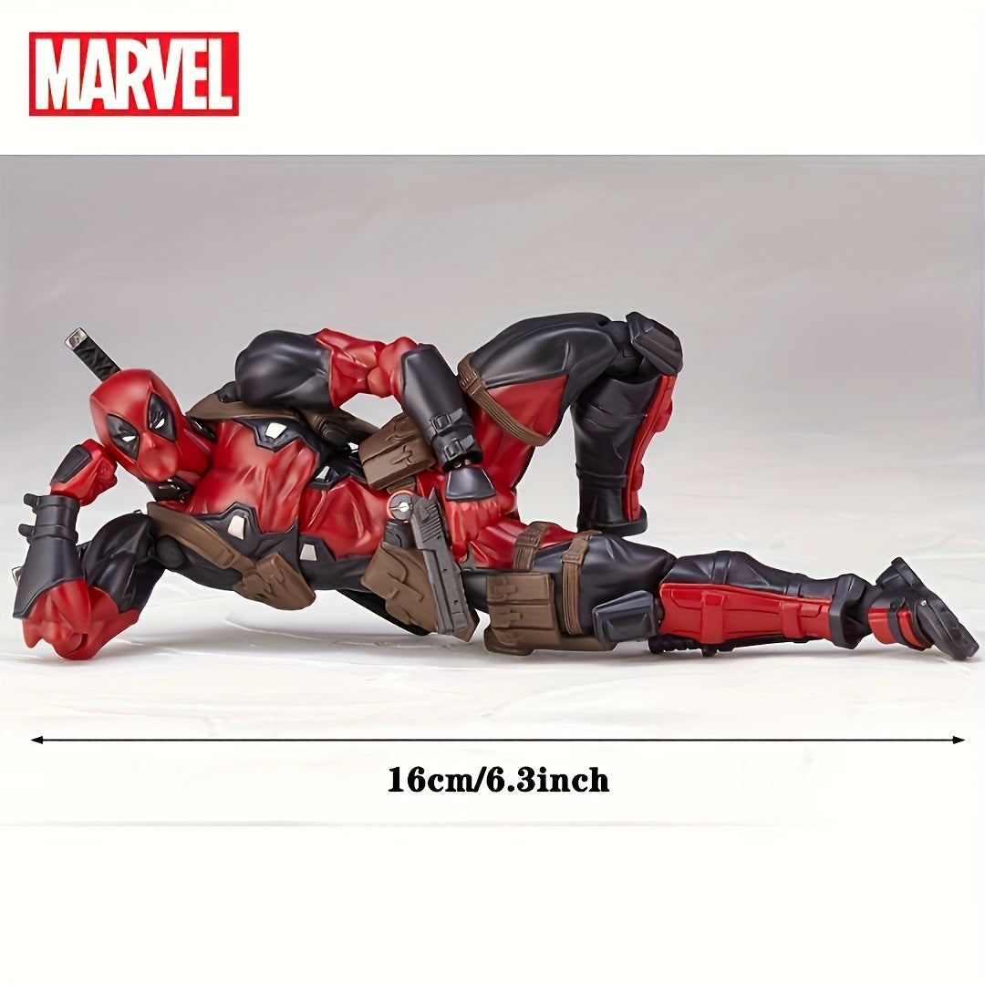 Disney Marvel Deadpool Action Figure - Articulated Joints & Face-Changing Feature, Pvc Collectible For Ages 14+ By Ume