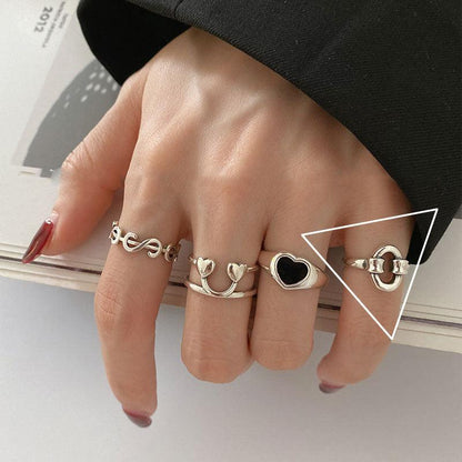 Heart Dollar Smiling Face Ring
