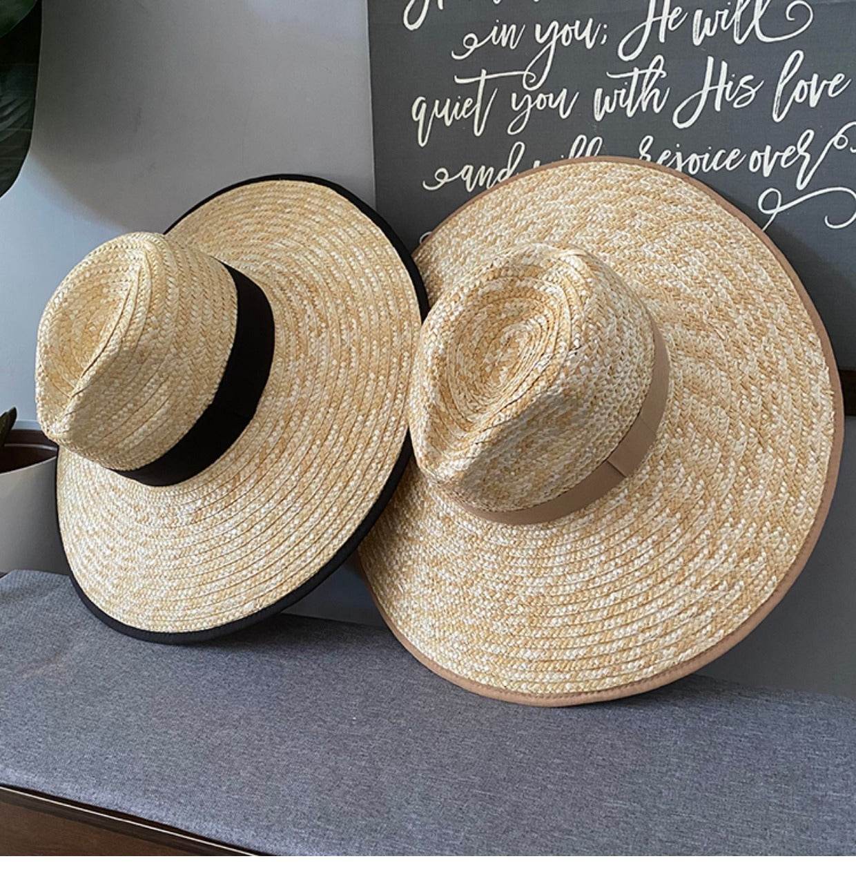 Summer Travel Leisure French Retro Hat Women's Top Wide Brim Straw Sun Hat for women