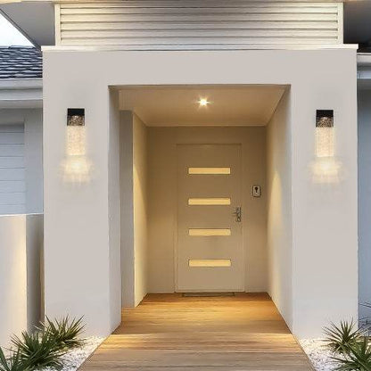 Outdoor Waterproof Transparent LED Crystal Wall Light Supports Many Types Of Bulb-2 Packs