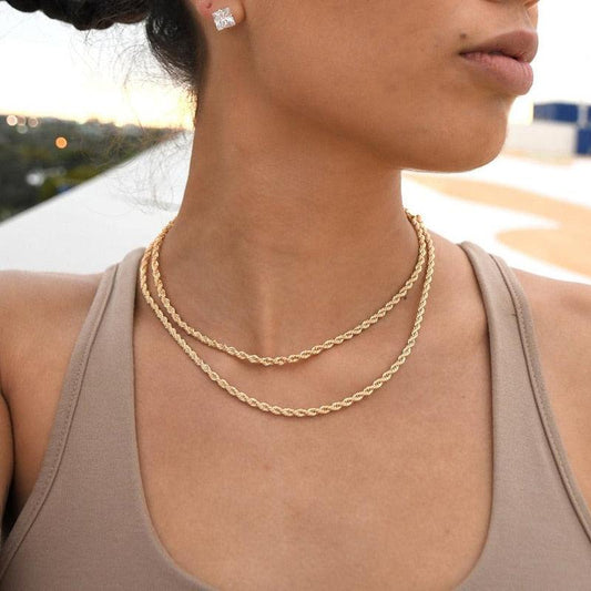 Collier ras du cou corde pour femme