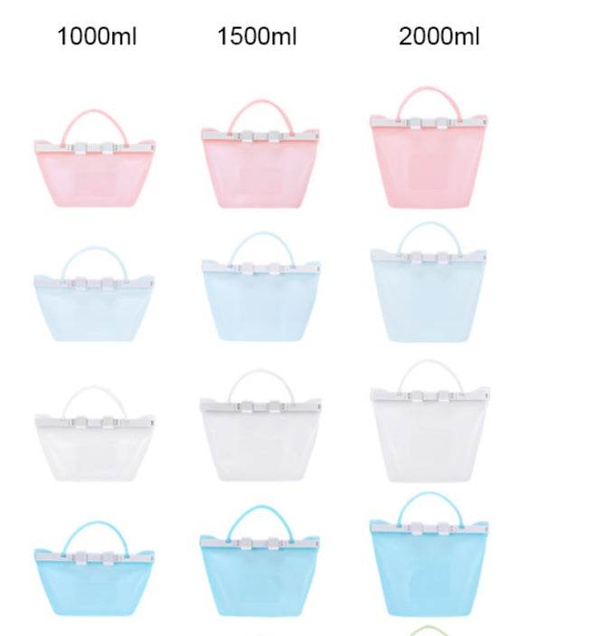 Reusable Silicone Food storage Bag Vacuum Seal Freezer Bag