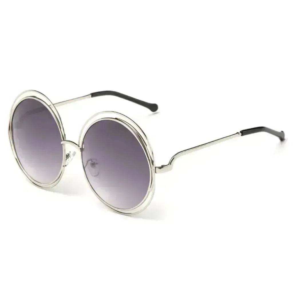 Large Frame Round Frame Unisex Sun Glasses True Film Ink Mirror Flat Light Mirror
