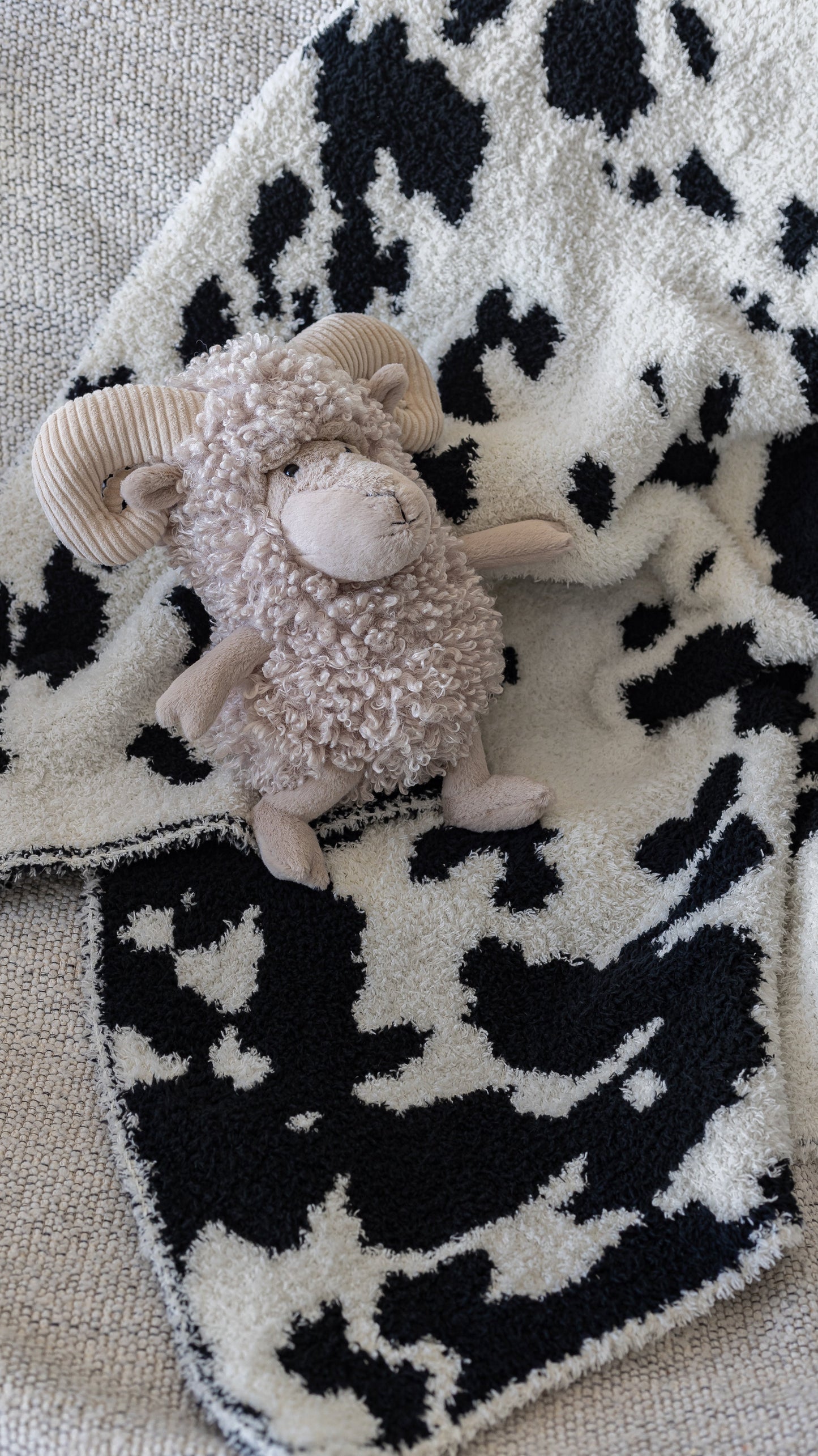 Tap Shoe &  Baby's Breath Cow Print Toddler Blanket