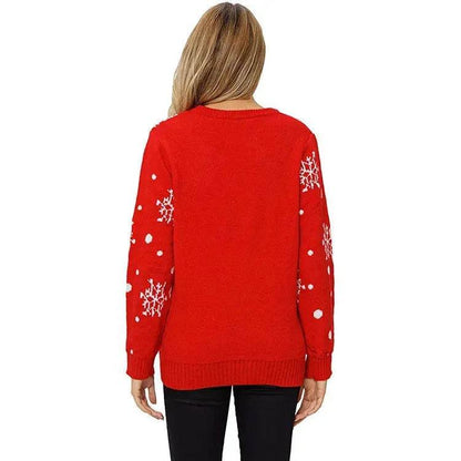 Pull en maille jacquard motif rennes de Noël