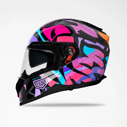 Voss 989 Moto-V Rei TopRockr Full Face Gloss Motorcycle Helmet