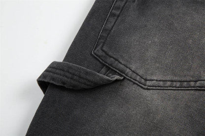 Punk Beggar Ripped Denim Straight-leg Trousers Men Jeans