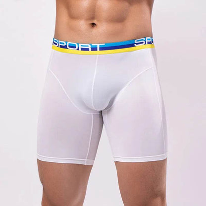 Anti-wear Ice Silk breathable Midway Boxer Beach swimming Underwear