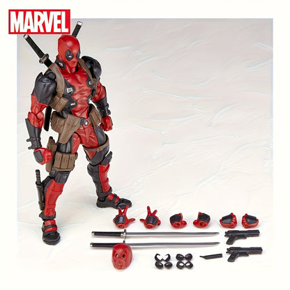 Disney Marvel Deadpool Action Figure - Articulated Joints & Face-Changing Feature, Pvc Collectible For Ages 14+ By Ume