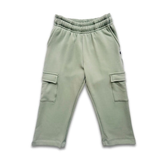 Kids' Bamboo Fleece Cargo Pants | Sage