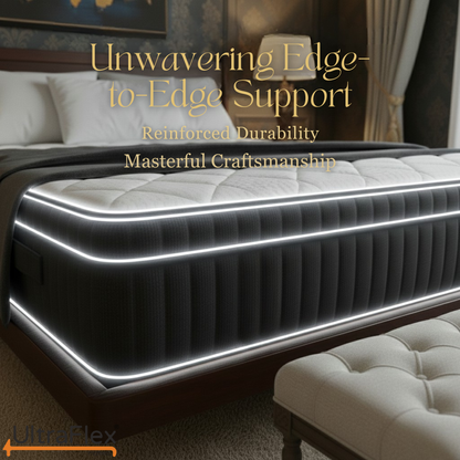 Ensemble matelas et sommier UltraFlex® Opulence, fermeté moyenne, matelas hybride orthopédique – Système avancé de gel rafraîchissant et de ressorts ensachés, fabriqué au Canada, pour un sommeil ininterrompu et un soutien bord à bord