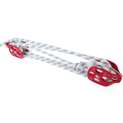 Twin Sheave Block And Tackle 1 2 X 200Ft Twin Sheave Block With Braid Rope 30-35KN 6600-7705LBS Double Pulley Rigging