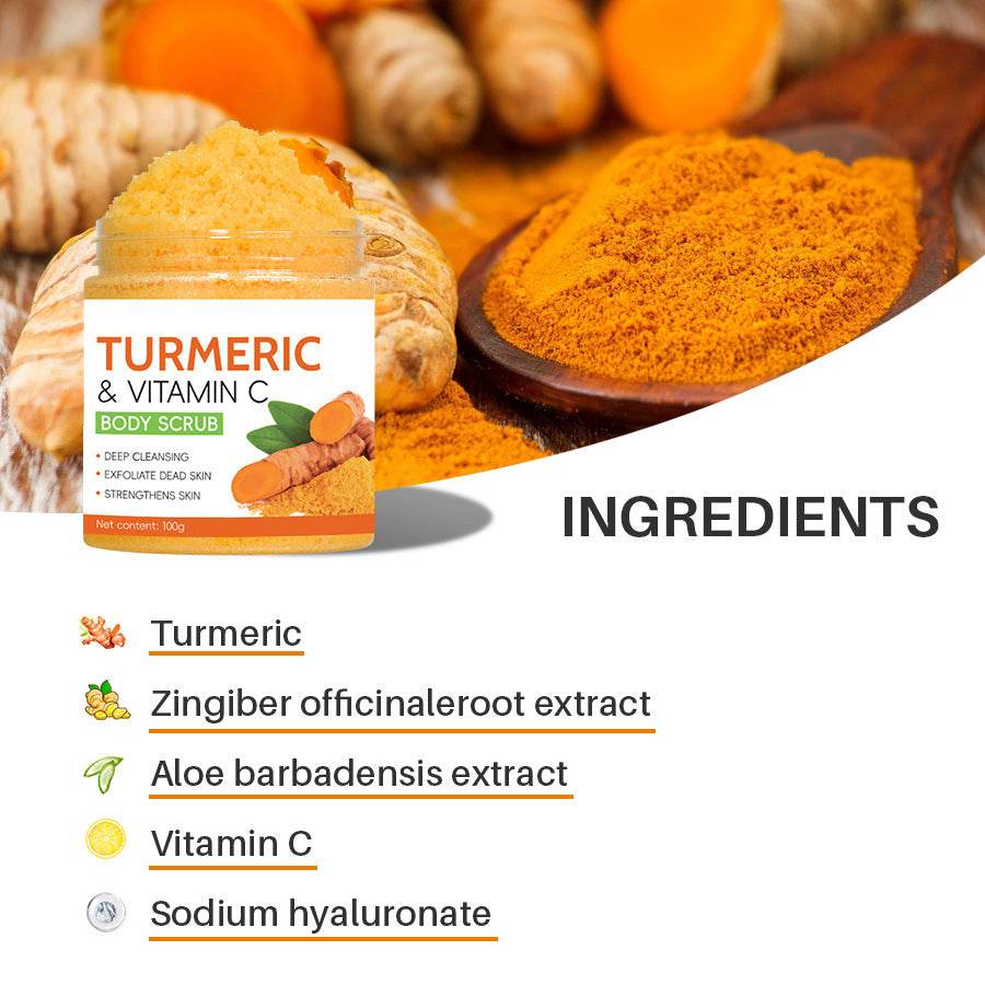 Skin Brightening and Exfoliating Turmeric Vitamin C Body Scrub
