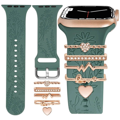 DIY Decorative Buckle Silicone Watch Strap Accessories