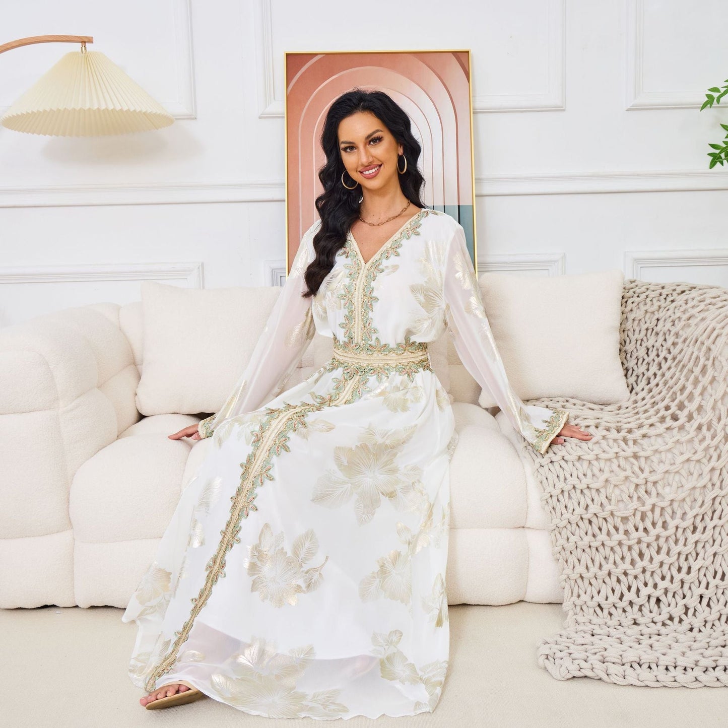 Bronzing Arabian Tourist Dress