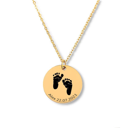 Custom Actual Feet Print Necklace