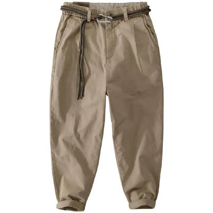 Men's Mid waist Loose Casual Chinos Pant trouser
