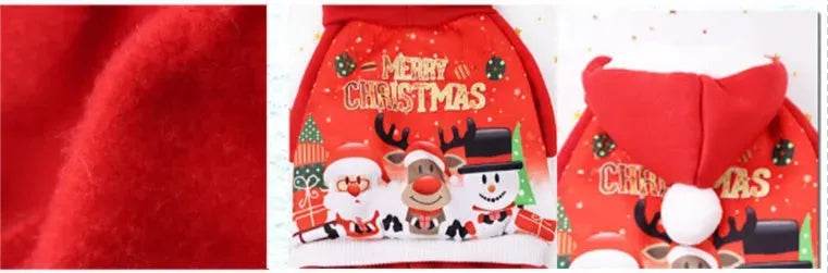 Vêtements pour animaux de compagnie de Noël, vêtements en coton pour chats