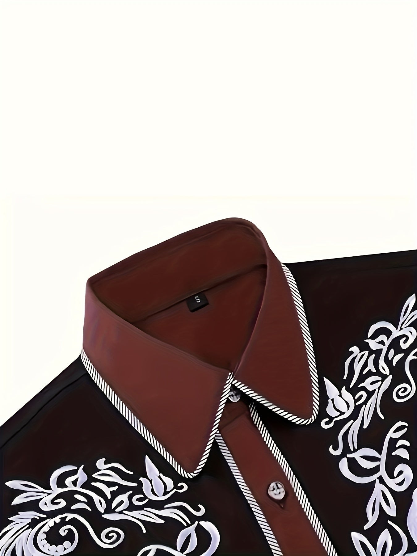 Western Cowboy Chic Long Sleeve Embroidered Shirt - Soft Cotton Blend, Elegant Design, Casual Style for Spring Fall Vacation Resort Wear - Men's Shirt for Outdoor Activities, Travel, and Leisure