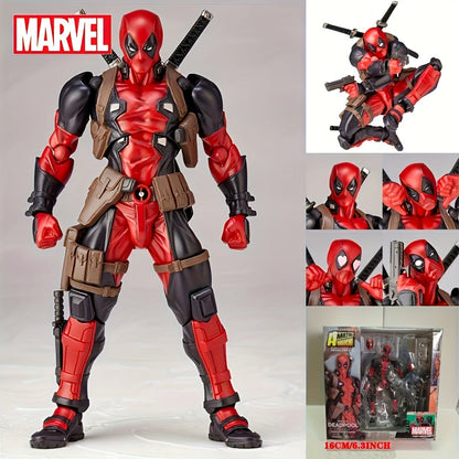 Disney Marvel Deadpool Action Figure - Articulated Joints & Face-Changing Feature, Pvc Collectible For Ages 14+ By Ume