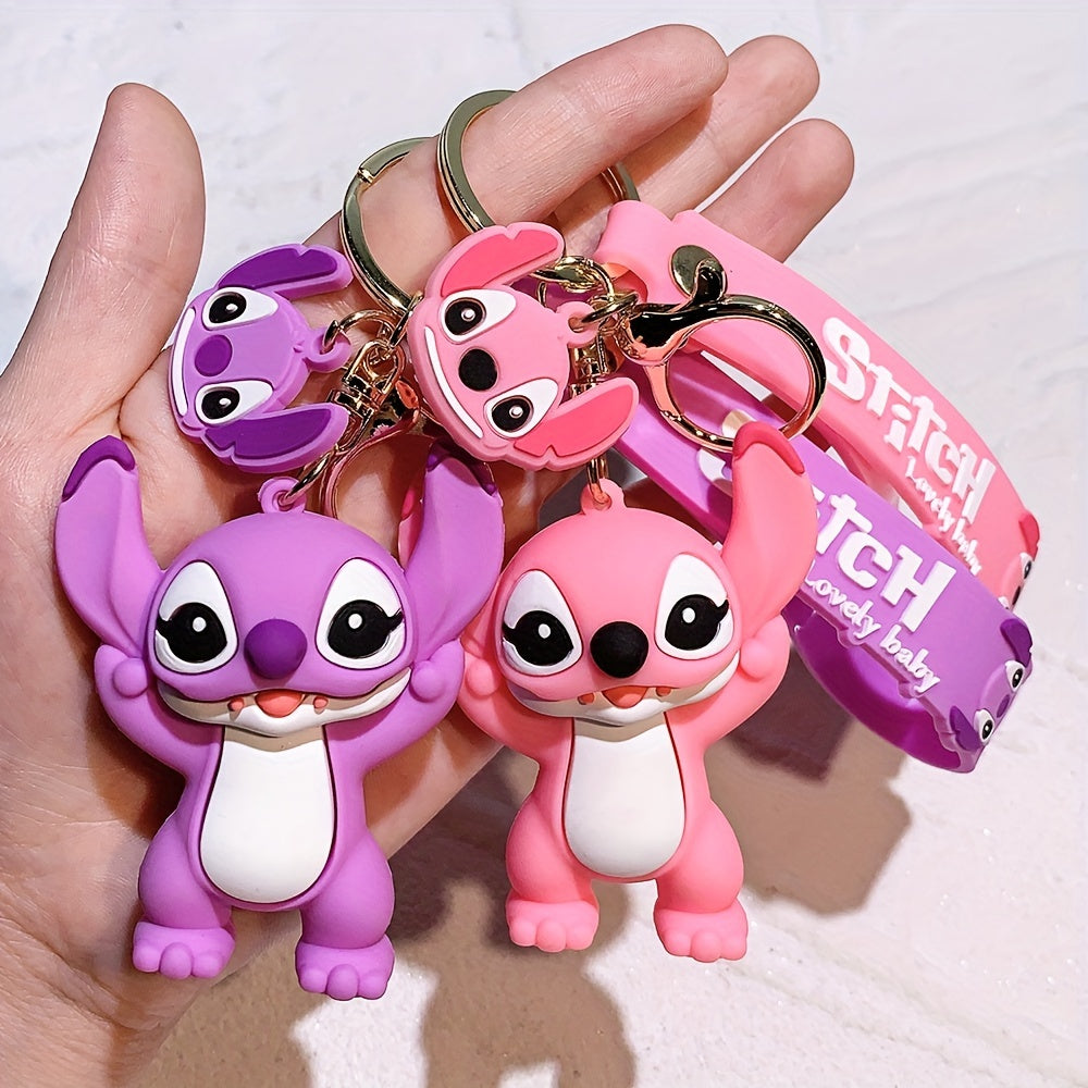 Disney Lilo & Stitch Accessories Keychain - 3 Adorable Styles with Durable Keyring & Car Charm - Perfect Gift Idea - Collectible Item - Ladies Keychains - Halloween Themed - UME Brand