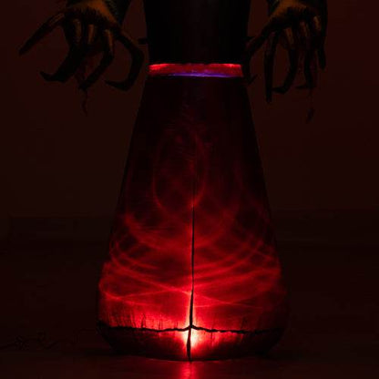 HOMCOM 7 Halloween Inflatable Outdoor Decoration Reaper Ghost Pumpkin, Blow Up LED Yard Decor For Garden, Lawn, Party, Holiday, Waterproo