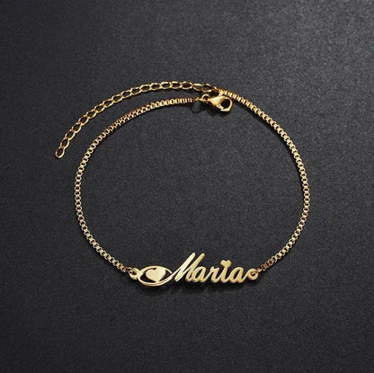 Women Custom and Personalized  Stainless Steel English Letter Bracelet From Europe And America