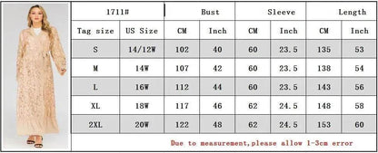 Champagne Sequined Abaya Dress for Dubai Turkey Women Dubai Abaya Kimono