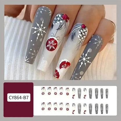 24pcs Christmas False Nail Decal stickers